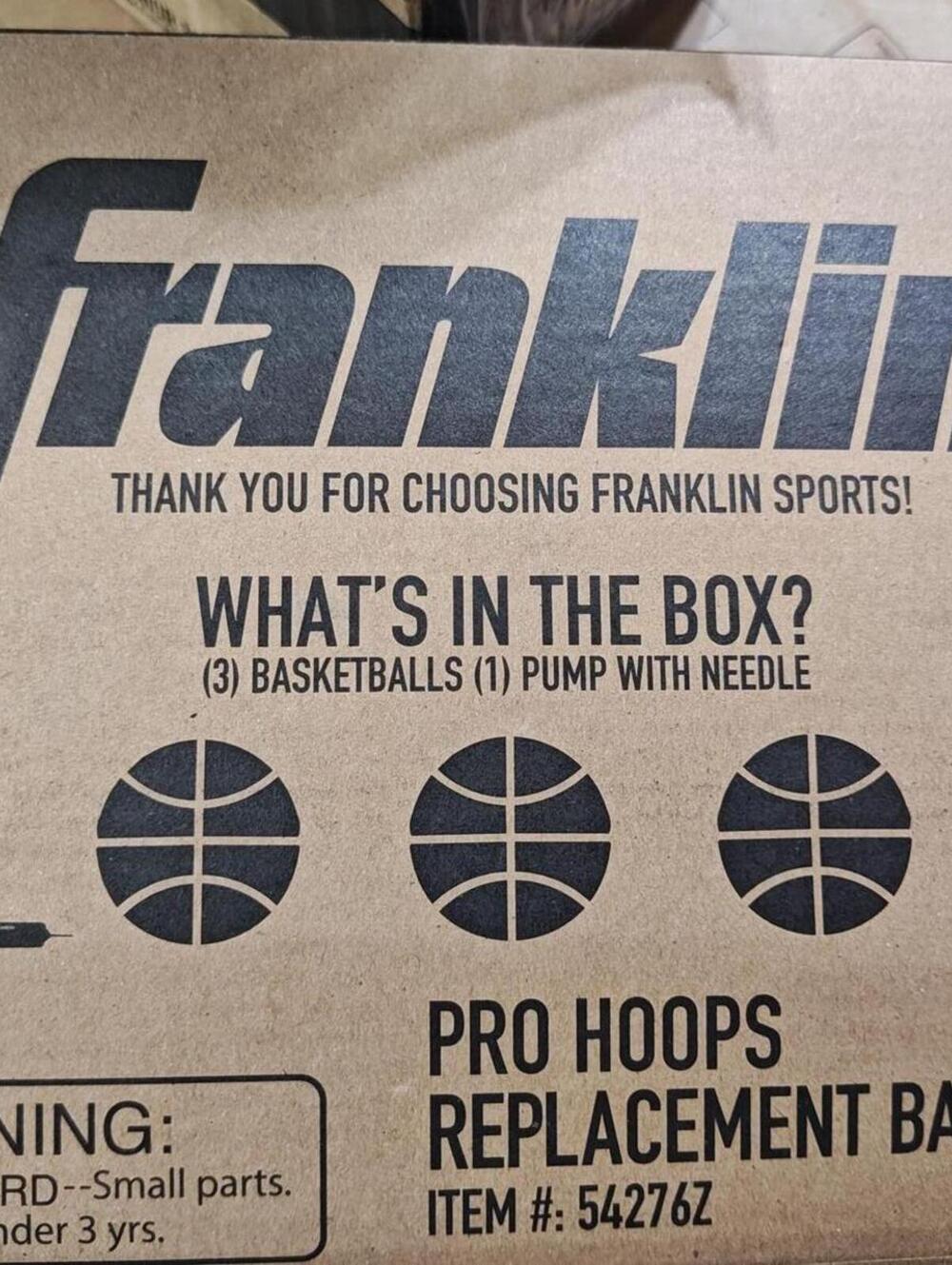 Franklin Sports Indoor Replacement  Mini Basketballs 3 pack